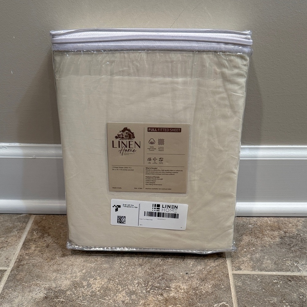 Linen Home Cream Full Fitted Sheet